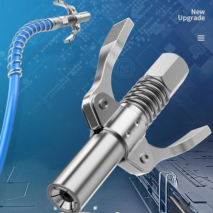 Grease Tool Coupler Heavy-Duty Quick Lock Double Handle Leak-Free Grease Gun HG - Aimall