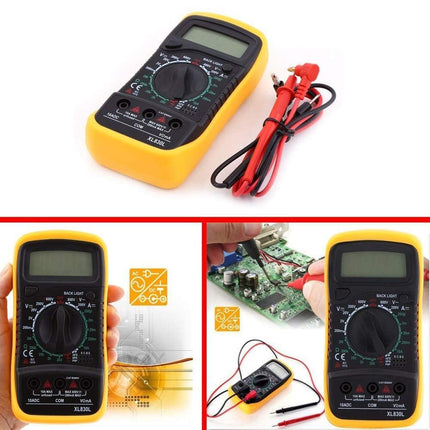 LCD Digital Multimeter, Back ground light, AC DC Voltmeter Ohmmeter Multi Tester - Aimall