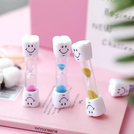 3 Mins Hourglass Sand Timer Kids Gifts Egg Kitchen Smiley Tooth Brushing Clock - Aimall