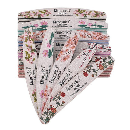 5Pcs Flower Nail Files Sanding Buffer 80-240 Grit Professional Manicure Pedicure - Aimall