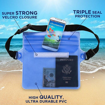 Waterproof Underwater Waist Belt Bum Bag Beach Swimming Boating Dry Phone Pouch - Aimall