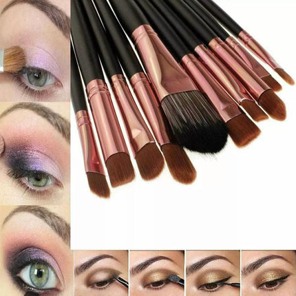 20 Pcs Makeup Brush Set Eyeshadow Eyebrow Powder Foundation Contour Lip Brushes - Aimall