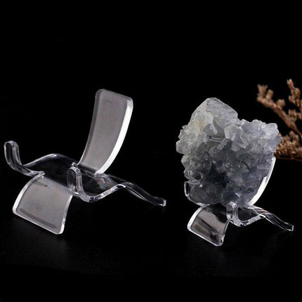 10Pcs Acrylic Specimen Geodes Supporting Base Mineral Stand Display Holder Easel - Aimall