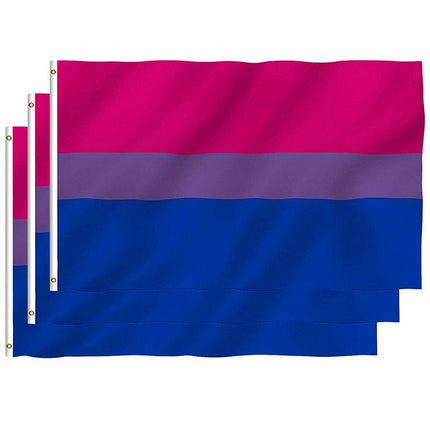 Bisexual LARGE Flag 150x90cm Bi Sexual Pride LGBT Lesbian Gay rainbow Mardi Gras - Aimall