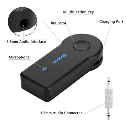 NEW 1PC WIRELESS BLUETOOTH TO AUX 3.5MM AUDIO STEREO CAR MUSIC RECEIVER AU STOCK - Aimall