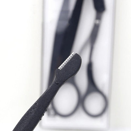3PCS Eyebrow Razor Set Trimmer Shaver Scissors spooley Dermaplaning Tweezers AU - Aimall
