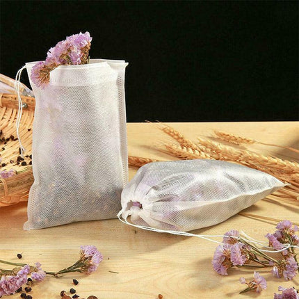 50x Reusable 100% Cotton Muslin Filter Bags Spices Herbs Tea Soup Drawstring AU - Aimall