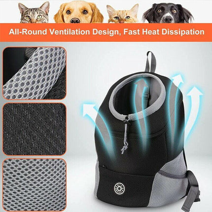 Puppy Travel Mesh Pet Dog Carrier Backpack Front Travel Portable Shoulder Bag Au Aimall