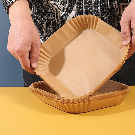 50-100Pcs Disposable Square Air Fryer Paper Liner Non-Stick Baking Paper LinerAU - Aimall