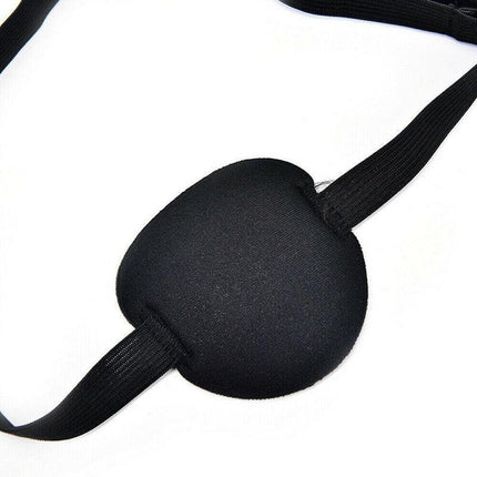 1/2/3/4/5PCS Eye Patch Shade Concave Washable Soft Adjustable Strap Black AU - Aimall