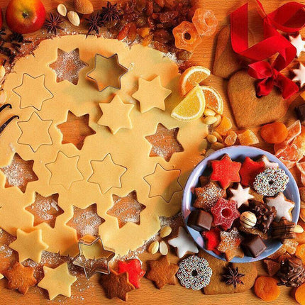 12Pcs Stainless Steel Cookie Biscuit DIY Mold Star Heart Cutter Baking Mould AU - Aimall
