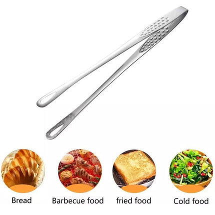 24/28CM Stainless Steel Kitchen Grill Straight Tweezers BBQ Food Tongs Tools AU - Aimall