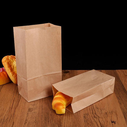 Brown Kraft Paper Bags Take Away Food Lolly Grocery Buffet Craft Gift Market Bag - Aimall