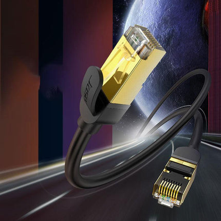 JASOZ Network Lan CAT7 RJ45 Cord Ethernet Flat Shielded Cable Patch Lead 1-10M - Aimall