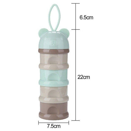 4 Layers Baby Milk Powder Feeding Case Box Formula Dispenser Food Container - Aimall