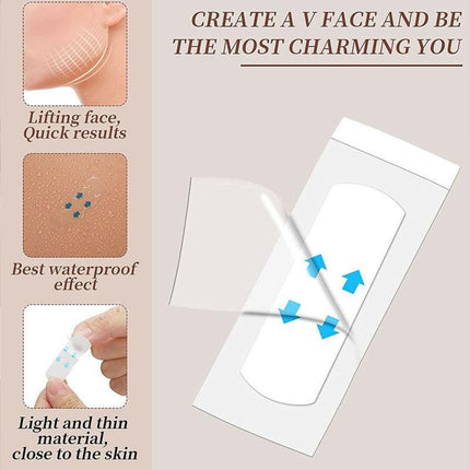 40PCS Invisible Face Neck Chin Eye Lift Facelift Sticker V Shape Tapes -AU Stock - Aimall