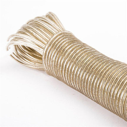 Clothes Line Cord Replacement UV Steel Wire Rope PVC coat 2.5mm × 20m Clotheline - Aimall