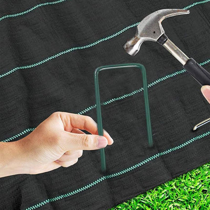 Marlow 50PCS Synthetic Artificial Grass Turf Pins Pegs U Fastening Lawn Weed Mat - Aimall