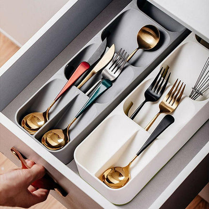 Cutlery Organiser Spoon Tray Insert Utensil Divider Organizer Kitchen Drawer AU - Aimall