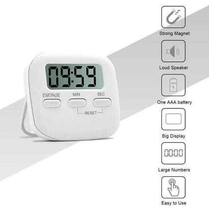 Magnetic Digital Kitchen Cooking Timer 99 Minute Egg Count Down with LCD Display - Aimall