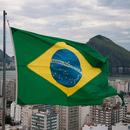 Large Brazilian Brazil Flag Heavy Duty Outdoor 90 X 150 CM - 3ft x 5ft AU Stock - Aimall