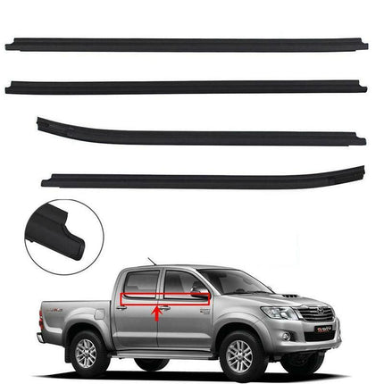05-15 Fit Toyota Hilux Double Cab Window Glass Seals Rubber Window Weather Strip - Aimall