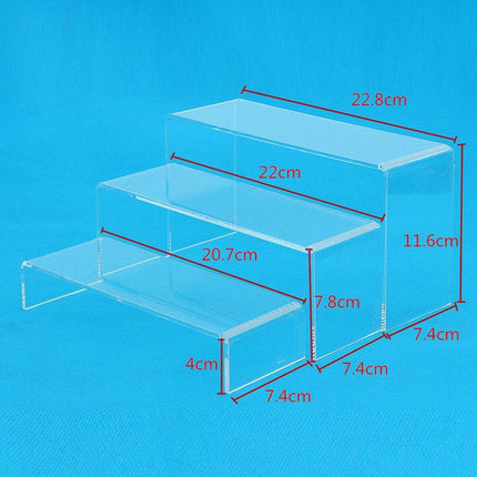 3Pcs Transparent Acrylic Shoes Display Stand Jewellery Rack Organiser AU Stock - Aimall