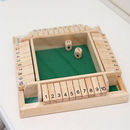 Shut the Box Game Wooden Board Number Drinking Dice Toy Family Traditional AU DM - Aimall