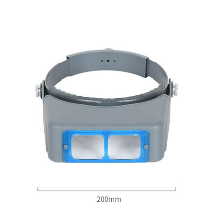 Headband Magnifier Head Wearing Jeweler Reading Magnifying Glass Loupe Optivisor - Aimall