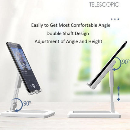 Foldable Adjustable Universal Desk Stand Holder For Mobile Phone Tablet Mount AU - Aimall