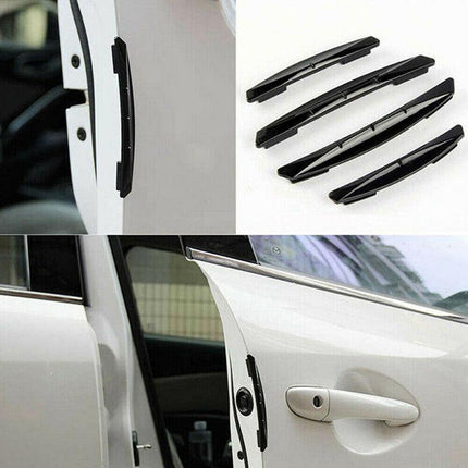 4pcs Universal Black Car Door Edge Anti-Collision Cover Scratch Protector Guard - Aimall