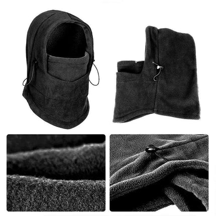 THERMAL FLEECE BALACLAVA Ski Snowboard Motorbike Face Mask Hood Hat Beanie Warm - Aimall
