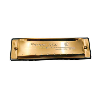 Harmonica 10 Holes Key of C Blue Blues Harp Stainless Steel Brass Harmonica AU - Aimall