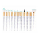 20 PCS Eye Make-up Brushes Diamond Unicorn Eyeshadow Eyebrow Blending Brush Set - Aimall