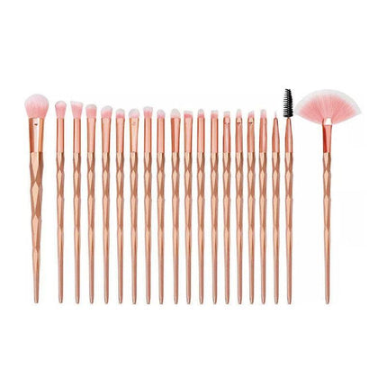 20 PCS Eye Make-up Brushes Diamond Unicorn Eyeshadow Eyebrow Blending Brush Set - Aimall