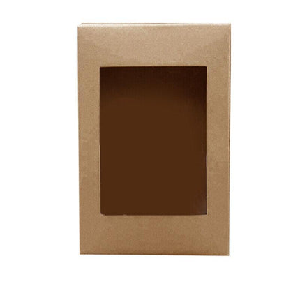 Cardboard Paper Catering Grazing Boxes/Trays 10, 20Pk W/Windows Kraft Disposable - Aimall
