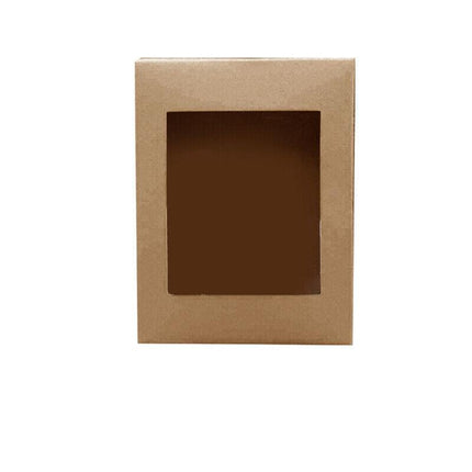 Cardboard Paper Catering Grazing Boxes/Trays 10, 20Pk W/Windows Kraft Disposable - Aimall