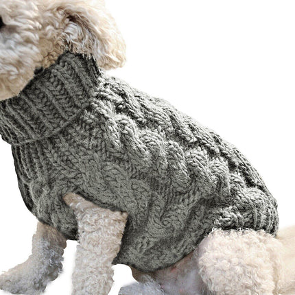 Puppy Dog Jumper Winter Warm Knitted Sweater Pet Clothes Small Dogs Coat Thermal - Aimall