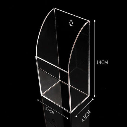 TV Remote Control Holder Wall Mount Clear Acrylic Organizer Stand Box Storage - Aimall