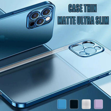 For iPhone 13 12 11 Pro Max Case Thin Matte Ultra Slim Shockproof Clear Cover AU - Aimall