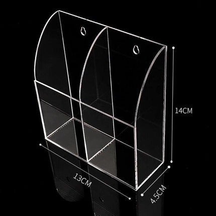 TV Remote Control Holder Wall Mount Clear Acrylic Organizer Stand Box Storage - Aimall