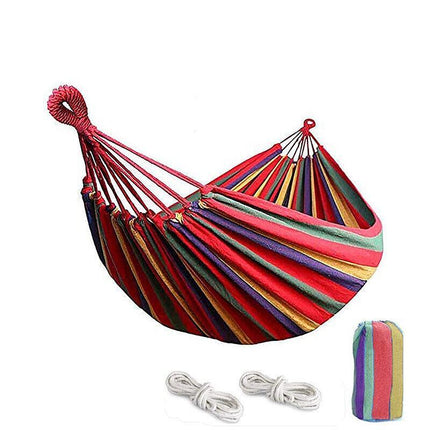 Outdoor Double Hammock Bed Swinging Camping Hanging Tree Strap Hook MEL AU - Aimall