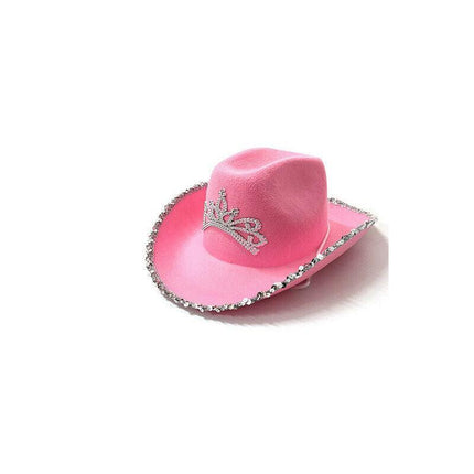 Pink Cowgirl Hat Cowboy Hat Felt Cowboy Costume Access Hat Play Dress Up Party - Aimall
