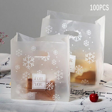 100PCS Clear Daisy Cookie Gift Bag Plastic Candy Package Bags With Handle Party - Aimall