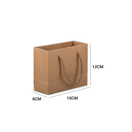 Kraft Paper Bags 50 x Bulk, Gift Shopping Carry Craft Brown Bag with Handles AU - Aimall