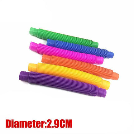 6PCS Fidget Pop Tube Pip Sensory Stress Game Relief Toys Kids Tools Adults Chain - Aimall