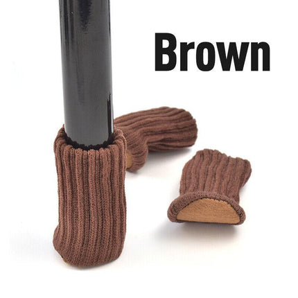 24PCS Knitted Table Chair Leg Socks Sleeve Floor Protector Furniture Feet Covers - Aimall