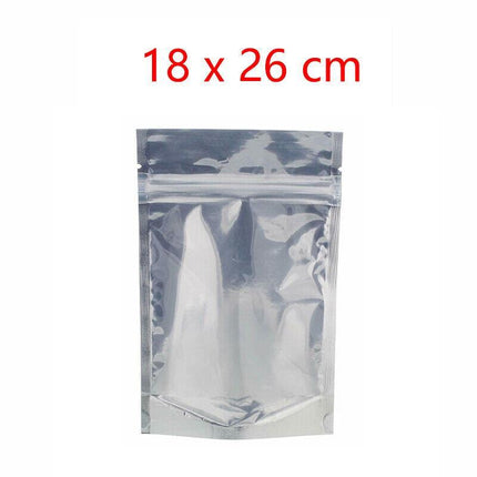 Clear Aluminum Foil Mylar Stand Up Retail Bags Zip Lock Pouches Pouch Packaging - Aimall