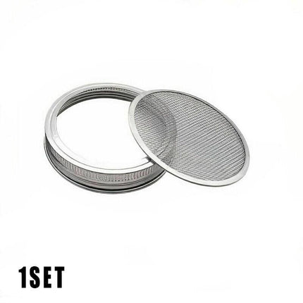 Metal Mesh Screen Sprouting Strainer Lid Filter Cover For Wide Mouth Mason Jar - Aimall