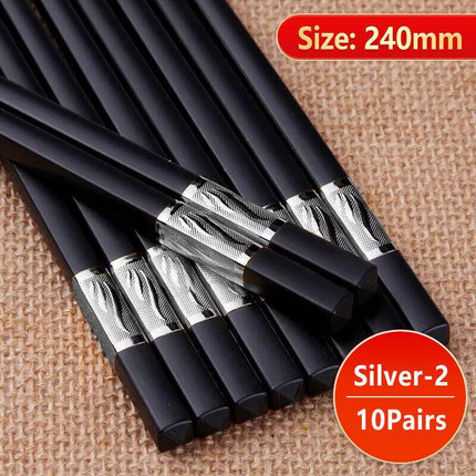 10Pairs Premium Quality Reusable Chopsticks Dishwasher Safe Fiberglass Chopstick - Aimall
